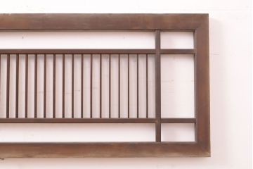 和製アンティーク　格子デザインがモダンな雰囲気を漂わせる欄間2枚セット(明り取り、明かり取り)(R-053508)