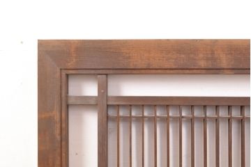 和製アンティーク　格子デザインがどこか懐かしさを感じる欄間2枚セット(明り取り、明かり取り)(R-053509)