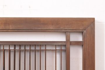 和製アンティーク　格子デザインがどこか懐かしさを感じる欄間2枚セット(明り取り、明かり取り)(R-053509)