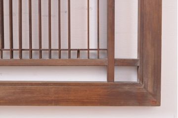 和製アンティーク　格子デザインがどこか懐かしさを感じる欄間2枚セット(明り取り、明かり取り)(R-053509)
