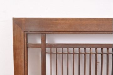 和製アンティーク　格子デザインがどこか懐かしさを感じる欄間2枚セット(明り取り、明かり取り)(R-053509)