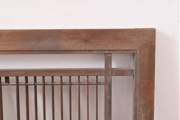 和製アンティーク　格子デザインがどこか懐かしさを感じる欄間2枚セット(明り取り、明かり取り)(R-053509)