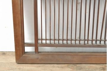 和製アンティーク　格子デザインがどこか懐かしさを感じる欄間2枚セット(明り取り、明かり取り)(R-053509)
