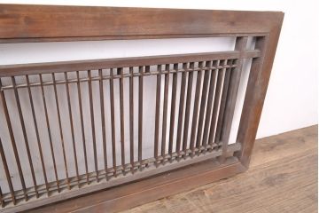 和製アンティーク　格子デザインがどこか懐かしさを感じる欄間2枚セット(明り取り、明かり取り)(R-053509)