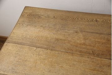 和製アンティーク 希少! 大正ロマン ナラ材 希少なデザインが魅力的なダイニングテーブル(作業台、食卓)(R-053514)