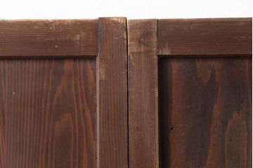 和製アンティーク　長い歳月を経た風合いが趣溢れる格子帯戸4枚セット(板戸、引き戸、建具)(R-053515)