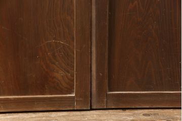 和製アンティーク　長い歳月を経た風合いが趣溢れる格子帯戸4枚セット(板戸、引き戸、建具)(R-053515)