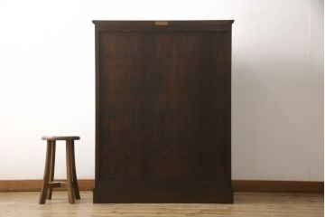 中古　美品　松本民芸家具　直線的なデザインがモダンな印象のF型整理タンス(チェスト)(定価約49万円)(R-053518)
