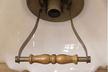 イタリアヴィンテージ　真鍮製　激レア!デザイン性抜群でおしゃれなインテリアとしておすすめの天井照明(吊り下げ照明、シェード、ビンテージ)(R-053521)