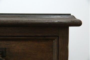 和製ビンテージ　神戸洋家具　永田良介商店　凝ったデザインがお部屋の雰囲気を高める両袖デスク　(R-053524)