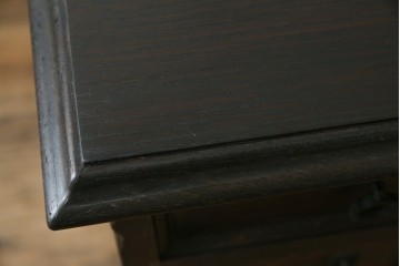 和製ビンテージ　神戸洋家具　永田良介商店　凝ったデザインがお部屋の雰囲気を高める両袖デスク　(R-053524)