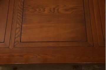 中古　ニレ材(楡材)　団らんのひと時におすすめな大振りの囲炉裏(長火鉢、座卓、ローテーブル)(R-053526)