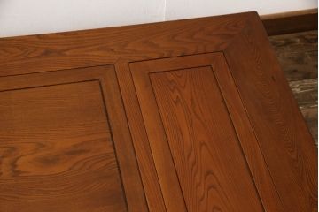 中古　ニレ材(楡材)　団らんのひと時におすすめな大振りの囲炉裏(長火鉢、座卓、ローテーブル)(R-053526)