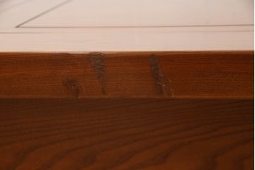 中古　ニレ材(楡材)　団らんのひと時におすすめな大振りの囲炉裏(長火鉢、座卓、ローテーブル)(R-053526)
