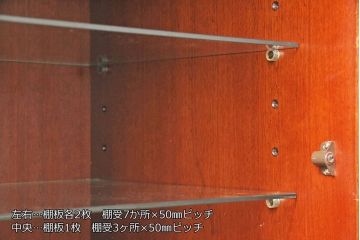 中古　美品　メープル不二屋　品の良さが高級感を高めるサイドボード(収納棚、戸棚、キャビネット)(定価約38万円)(R-053527)
