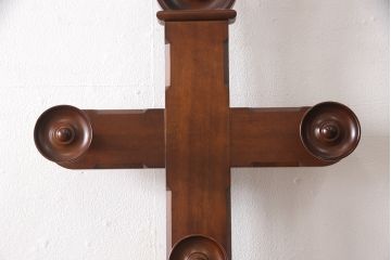 中古　民芸家具　ツリーのような見た目がかわいらしいカサ立てハンガー(松本民芸家具)(傘立て、スタンド、帽子掛け、店舗什器)(R-053538)