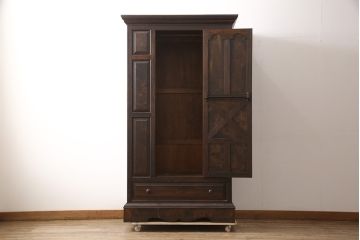 中古　民芸家具　シックで品のある佇まいが魅力的なワードローブ(松本民芸家具)(洋服タンス)(R-053539)