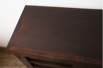 和製ビンテージ　松本民芸家具　311型　すっきりとした見た目が目を引く衣装盆付き和タンス(着物箪笥、衣装タンス、チェスト、ヴィンテージ)(R-053542)