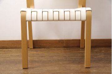 中古　arflex(アルフレックス)　NT(エヌティー)　革を編み込んだデザインが個性的なチェア(ダイニングチェア、椅子、イス)(R-053550)