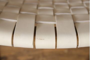 中古　arflex(アルフレックス)　NT(エヌティー)　革を編み込んだデザインが個性的なチェア(ダイニングチェア、椅子、イス)(R-053550)