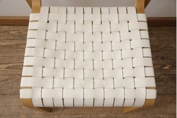 中古　arflex(アルフレックス)　NT(エヌティー)　革を編み込んだデザインが個性的なチェア(ダイニングチェア、椅子、イス)(R-053551)