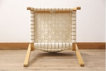 中古　arflex(アルフレックス)　NT(エヌティー)　革を編み込んだデザインが個性的なチェア(ダイニングチェア、椅子、イス)(R-053551)