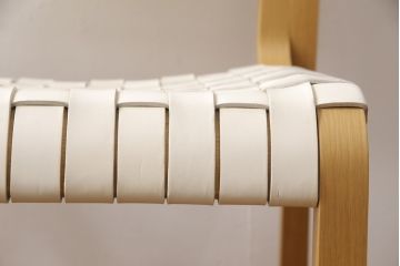 中古　arflex(アルフレックス)　NT(エヌティー)　革を編み込んだデザインが個性的なチェア(ダイニングチェア、椅子、イス)(R-053552)