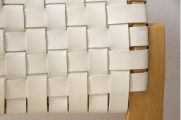 中古　arflex(アルフレックス)　NT(エヌティー)　革を編み込んだデザインが個性的なチェア(ダイニングチェア、椅子、イス)(R-053553)