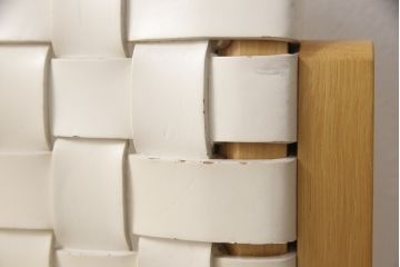 中古　arflex(アルフレックス)　NT(エヌティー)　革を編み込んだデザインが個性的なチェア(ダイニングチェア、椅子、イス)(R-053553)