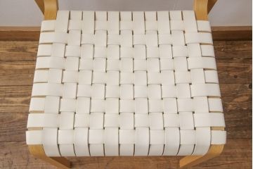 中古　arflex(アルフレックス)　NT(エヌティー)　革を編み込んだデザインが個性的なチェア(ダイニングチェア、椅子、イス)(R-053553)