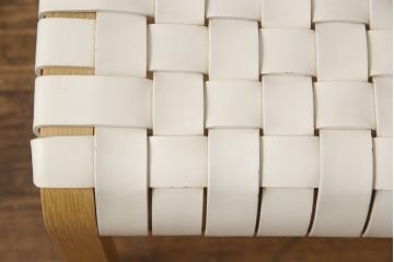 中古　arflex(アルフレックス)　NT(エヌティー)　革を編み込んだデザインが個性的なチェア(ダイニングチェア、椅子、イス)(R-053553)