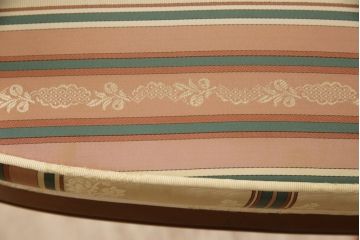 中古　DREXEL HERITAGE(ドレクセルヘリテイジ)　FRANCESCA(フランチェスカ)シリーズ　ストライプと小花の柄がかわいらしいチェア4脚セット(定価約64万円・4脚)(ダイニングチェア、椅子、イス)(R-053557)