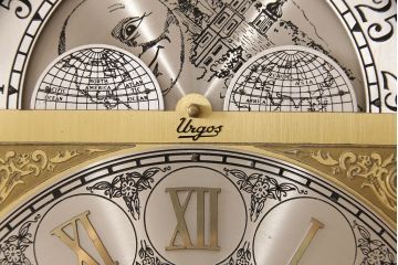 ヴィンテージ時計　ジャンク品　ドイツ製　Urgos(ウルゴス)　重錘式　クラシカルな空間を演出するホールクロック(振り子時計、柱時計、ディスプレイ、ビンテージ)(定価約135万円)(R-053563)