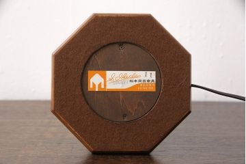 ヴィンテージ家具　松本民芸家具　絶版品　希少!障子の笠が温かみのある明かりを灯す九角面取りスタンド(スタンドライト、卓上照明、シェード、ビンテージ)(R-053575)