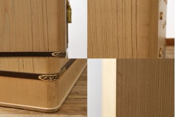 中古　美品　大阪泉州　衣装盆付き　黒檀のアクセントが粋な雰囲気を醸し出す総桐箪笥(桐たんす、着物箪笥、引き出し、チェスト)(定価約200万円)(R-053576)