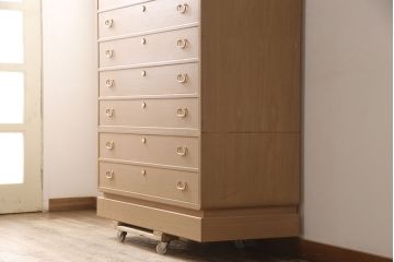 中古　伝統工芸　上品な佇まいが魅力の総桐紀州箪笥(四方丸、胴厚、総桐箪笥、桐たんす、引き出し、チェスト、衣装箪笥)(定価約140万円)(R-053579)