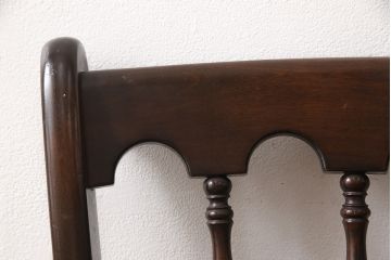 中古　松本民芸家具　#49型A　背もたれの美しいデザインが印象的なワイコムチェア(ダイニングチェア、椅子、板座チェア)(R-053580)