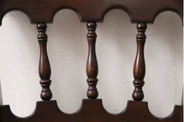 中古　松本民芸家具　#49型A　背もたれの美しいデザインが印象的なワイコムチェア(ダイニングチェア、椅子、板座チェア)(R-053580)