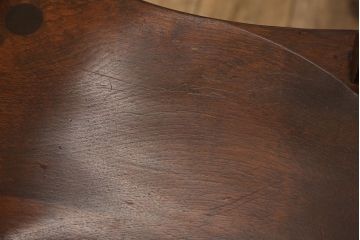 中古　松本民芸家具　#49型A　背もたれの美しいデザインが印象的なワイコムチェア(ダイニングチェア、椅子、板座チェア)(R-053581)