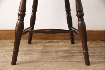 中古　松本民芸家具　#49型A　背もたれの美しいデザインが印象的なワイコムチェア(ダイニングチェア、椅子、板座チェア)(R-053581)