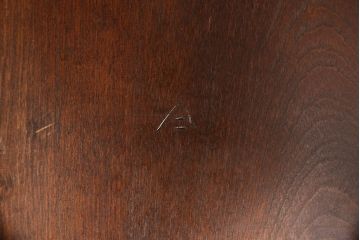 中古　松本民芸家具　#49型A　背もたれの美しいデザインが印象的なワイコムチェア(ダイニングチェア、椅子、板座チェア)(R-053581)