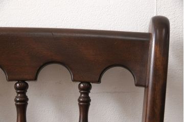 中古　松本民芸家具　#49型A　背もたれの美しいデザインが印象的なワイコムチェア(ダイニングチェア、椅子、板座チェア)(R-053582)