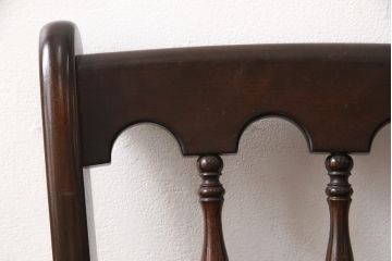 中古　松本民芸家具　#49型A　背もたれの美しいデザインが印象的なワイコムチェア(ダイニングチェア、椅子、板座チェア)(R-053583)