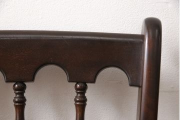 中古　松本民芸家具　#49型A　背もたれの美しいデザインが印象的なワイコムチェア(ダイニングチェア、椅子、板座チェア)(R-053583)