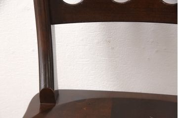 中古　松本民芸家具　#49型A　背もたれの美しいデザインが印象的なワイコムチェア(ダイニングチェア、椅子、板座チェア)(R-053583)