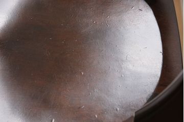 中古　松本民芸家具　#49型A　背もたれの美しいデザインが印象的なワイコムチェア(ダイニングチェア、椅子、板座チェア)(R-053583)