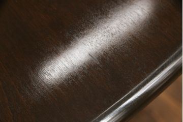 和製ビンテージ　松本民芸家具　シックな佇まいがお洒落なトレッスル楕円卓(2人掛け、4人掛け、6人掛け、ダイニングテーブル、オーバル型、ヴィンテージ)(定価約32万円)(R-053587)