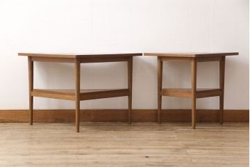 ビンテージ家具　ジャパンヴィンテージ　組み合わせ式　デッドスペースも有効活用できるサイドテーブル(コンソールテーブル、カフェテーブル、飾り台)(R-053589)