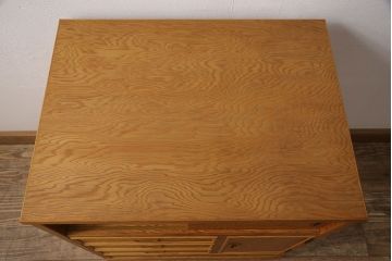 中古　美品　屋久杉の独特な杢目が魅力の小箪笥(チェスト、和たんす、整理タンス、小物収納)(R-053591)