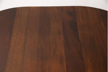 アンティーク家具　ウォールナット材　イギリスよりやってきた!気品漂うエクステンションテーブル(ダイニングテーブル、丸テーブル、拡張式テーブル、2人掛け、4人掛け)(R-053604)